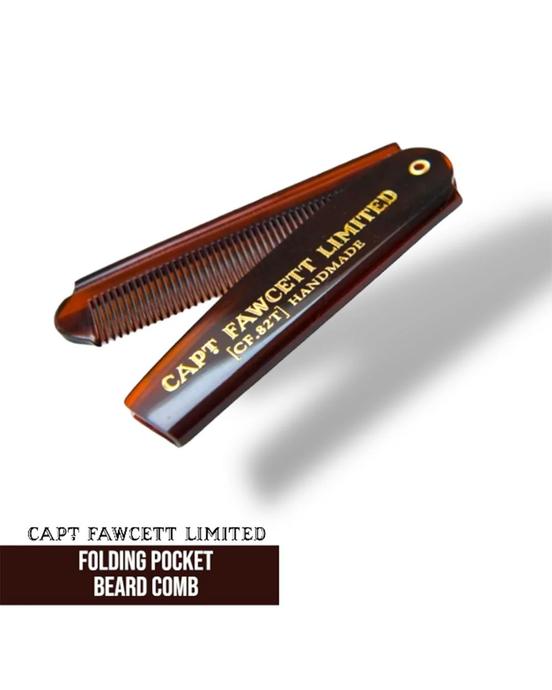 Captain Fawcett Folding Pocket Moustache Comb