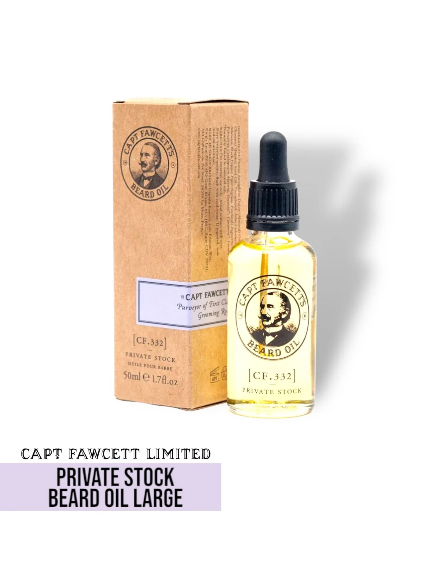 Captain Fawcett Private Stock Beard Oil Large