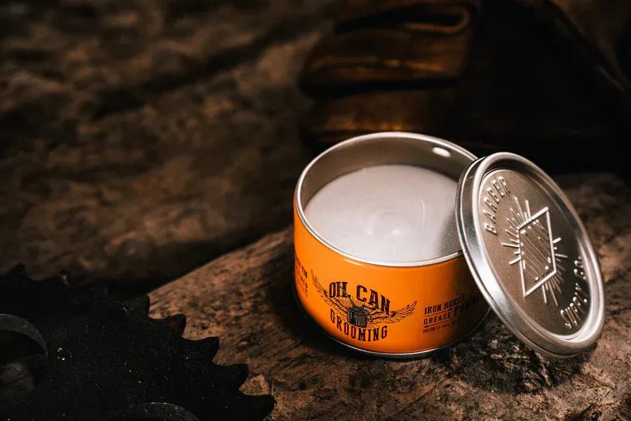 Oil Can Grooming Iron Horse Grease Pomade - Image 3
